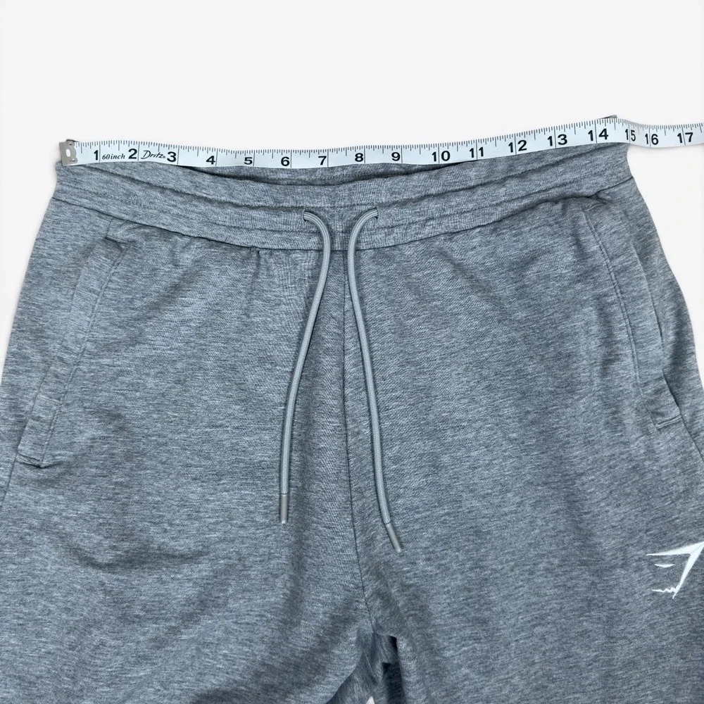 Gymshark Power Joggers Grey Medium Men's Gym Workout Cuffed Sweatpants Logo